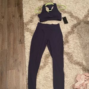 Alphalete Surface Laser Cut bra and matching leggi